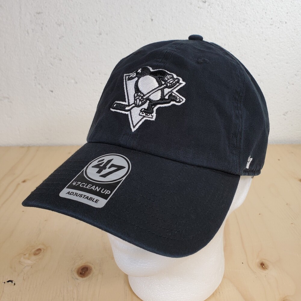 Pittsburgh Penguins Cap '47 Brand Clean Up Adjustable Strapback Hat NHL Hockey